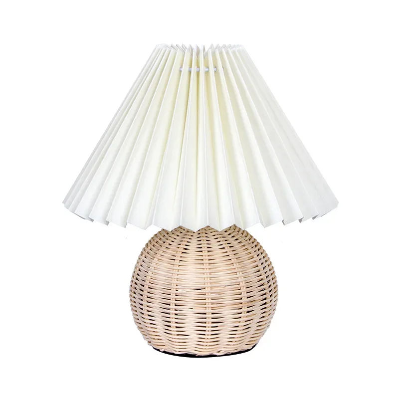 lampe à poser moderne en bois et rotin pour décoration intérieure - Image 14