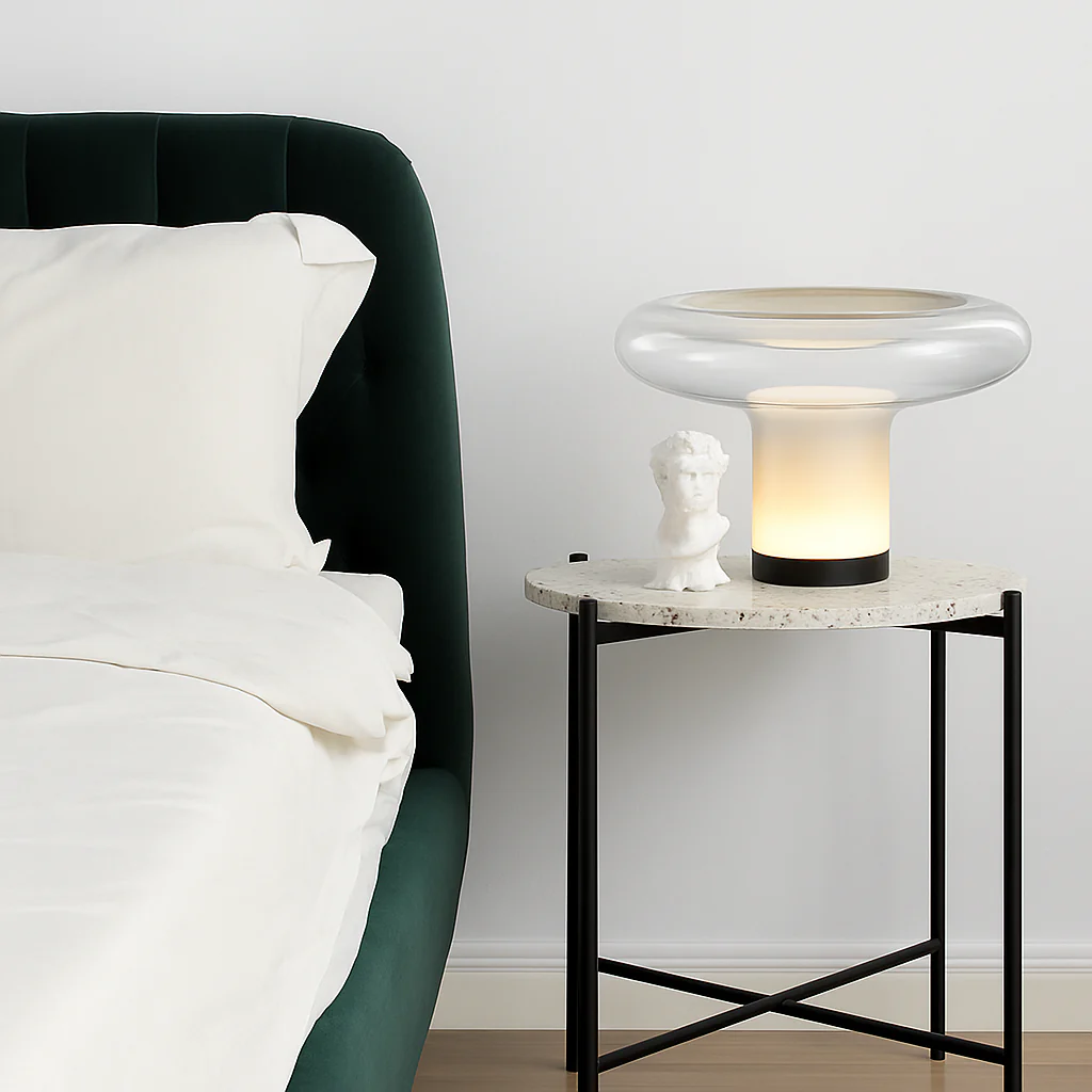 lampe à poser moderne en verre design champignon pour intérieur - Image 4