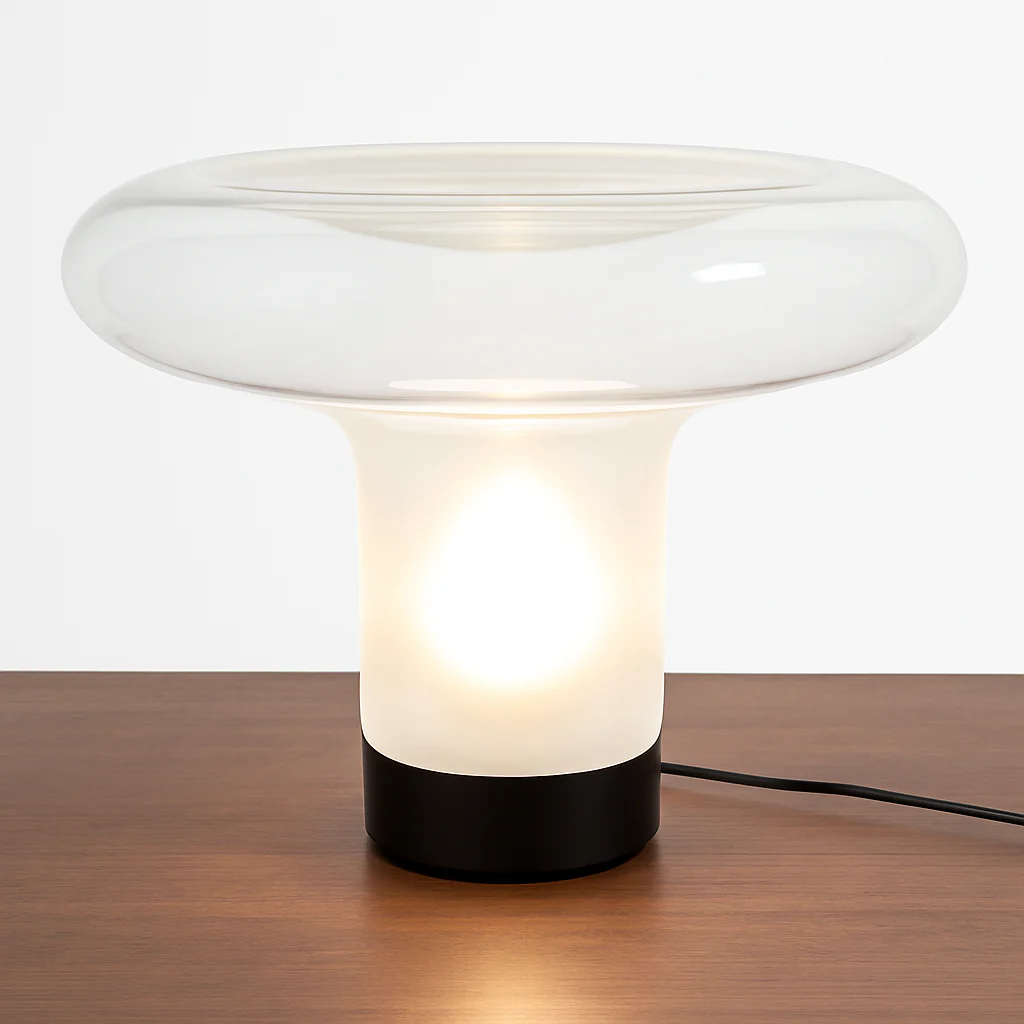 lampe à poser moderne en verre design champignon pour intérieur - Image 5