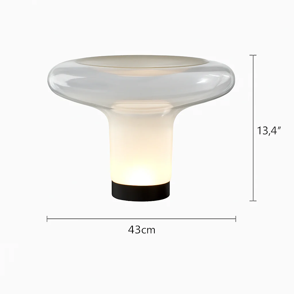 lampe à poser moderne en verre design champignon pour intérieur - Image 7