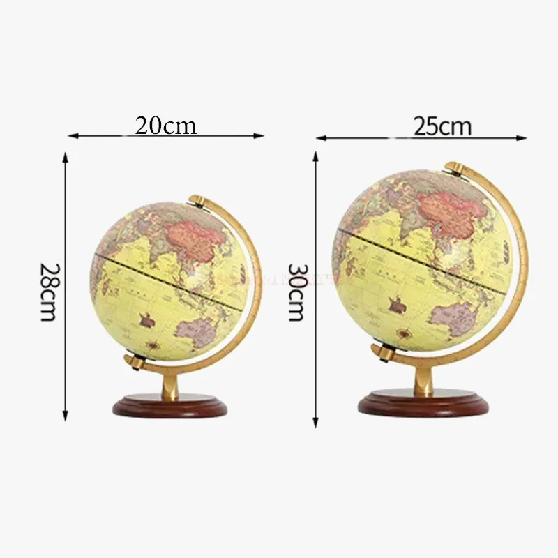 lampe à poser rétro avec globe terrestre décoratif et carte du monde - Image 6