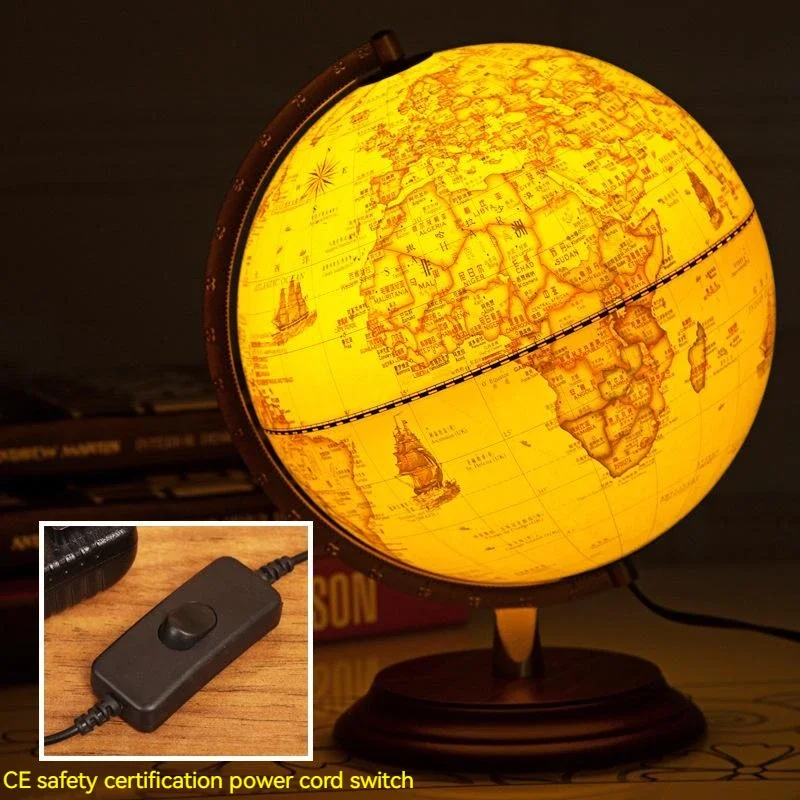 lampe à poser rétro avec globe terrestre rotatif décoratif - Image 2