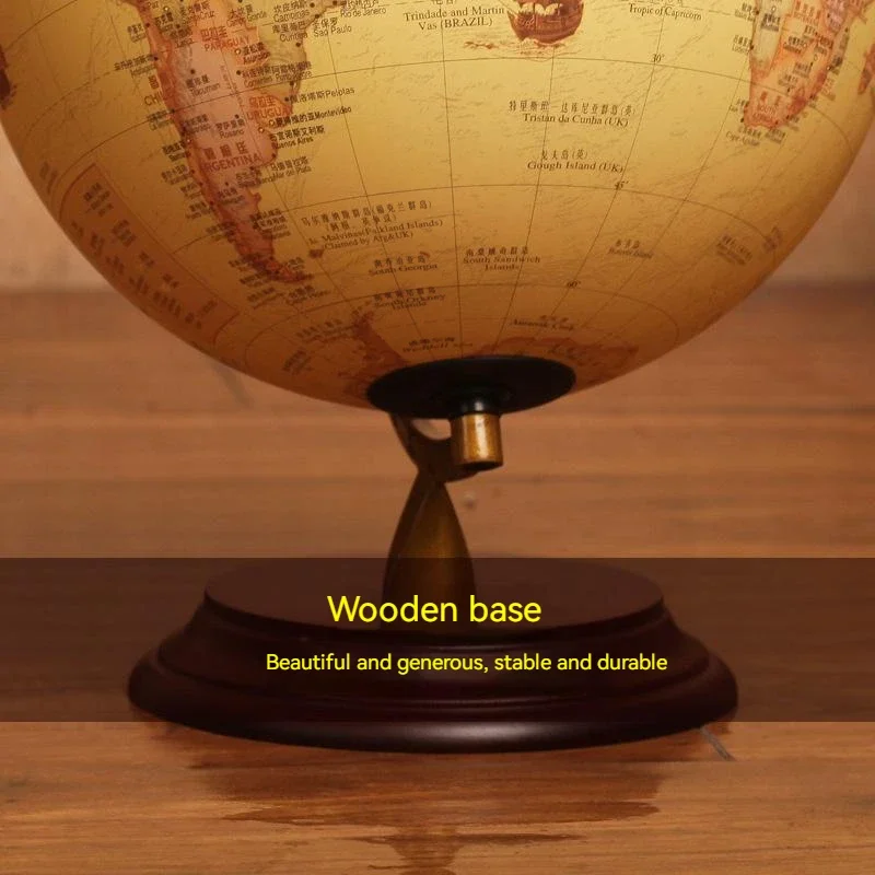 lampe à poser rétro avec globe terrestre rotatif décoratif - Image 3