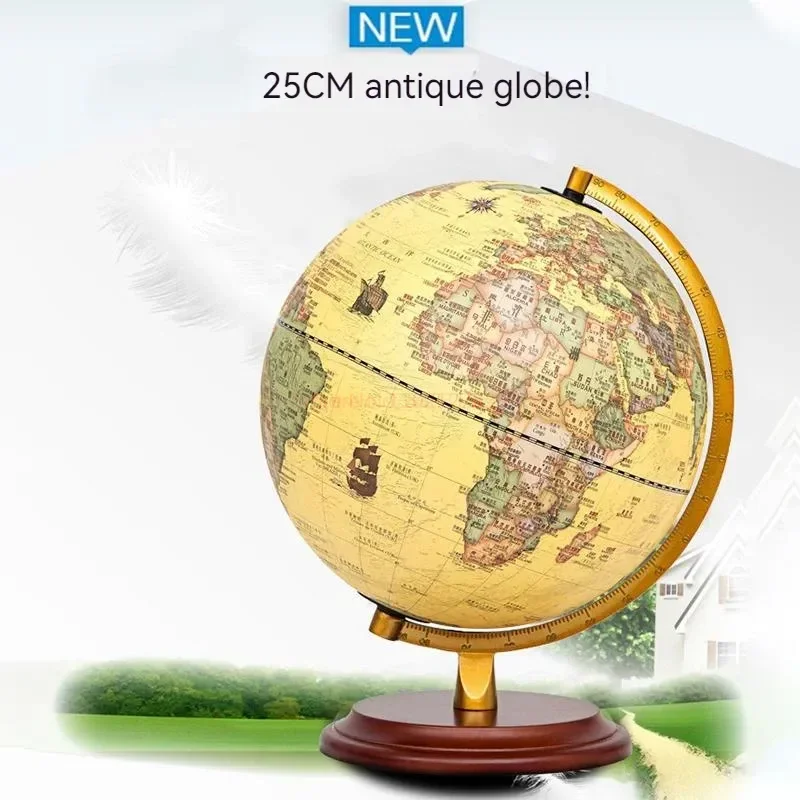 lampe à poser rétro avec globe terrestre rotatif décoratif - Image 5
