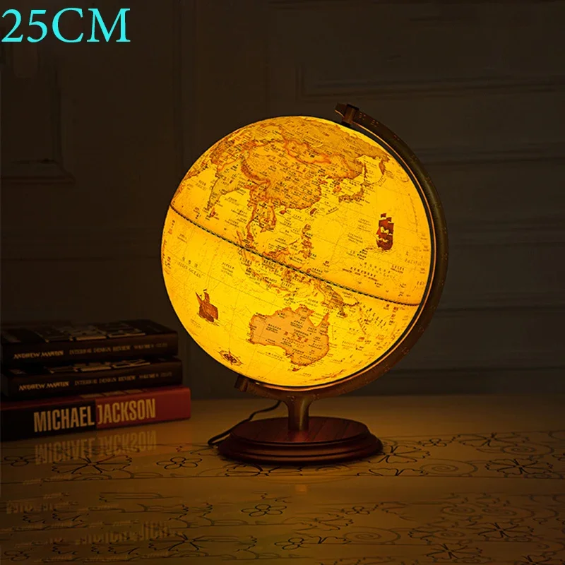 lampe à poser rétro avec globe terrestre rotatif décoratif - Image 7