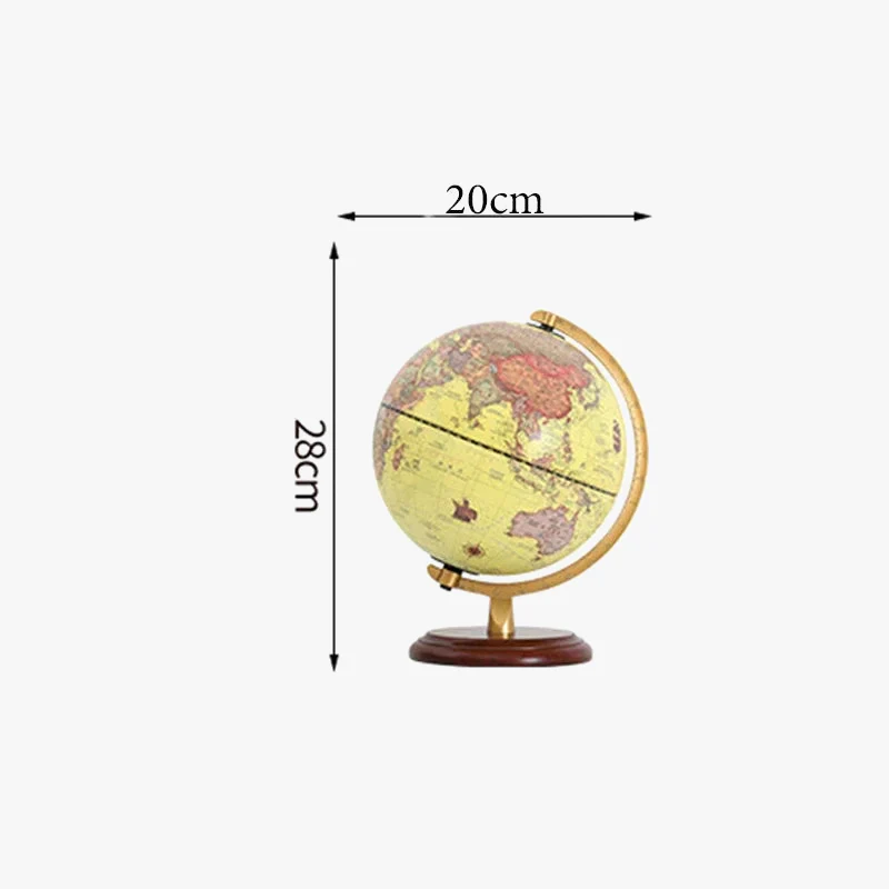 lampe à poser rétro avec globe terrestre rotatif décoratif - Image 9
