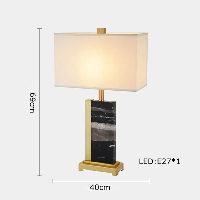 lampe à poser rétro en tissu marbré pour décoration intérieure - Image 18