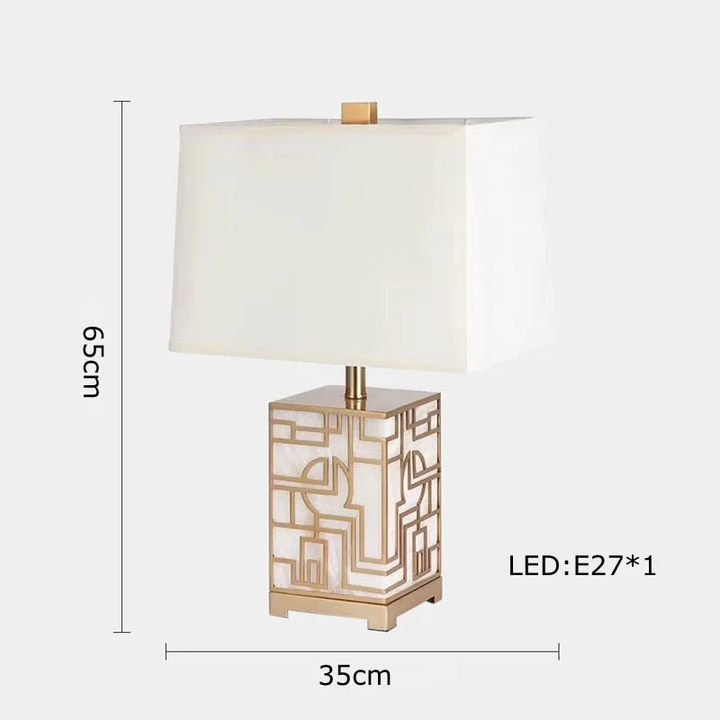 lampe à poser rétro en tissu marbré pour décoration intérieure - Image 21