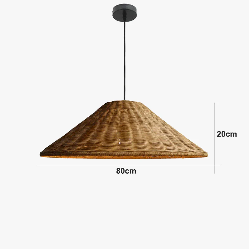 Suspension conique orientale en rotin - Image 8