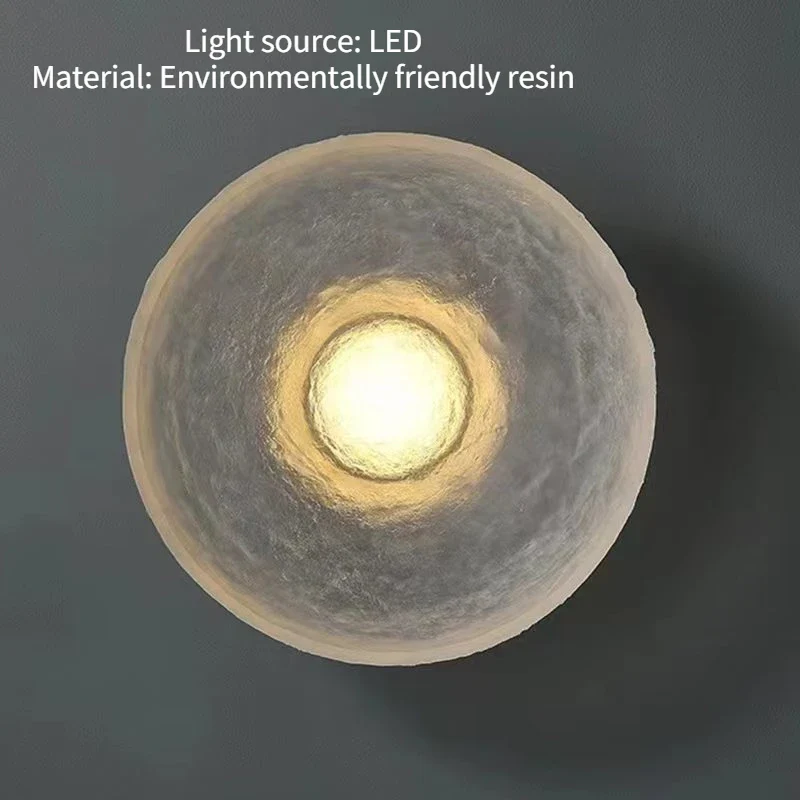 lampe circulaire design pour intérieur moderne en résine transparente - Image 7