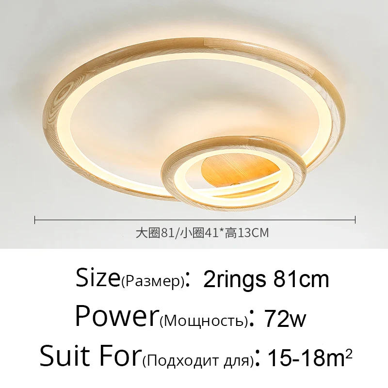 Lampe circulaire moderne en rondins pour salon - Image 11