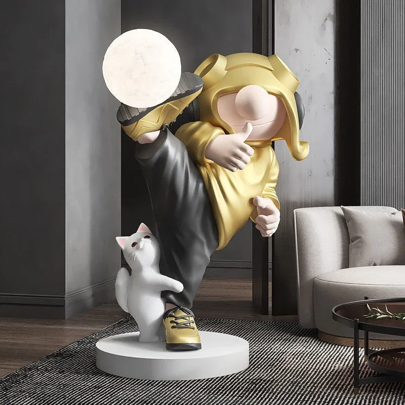 lampe de bureau astronaute sculpture moderne en résine décorative artisanale - Image 4