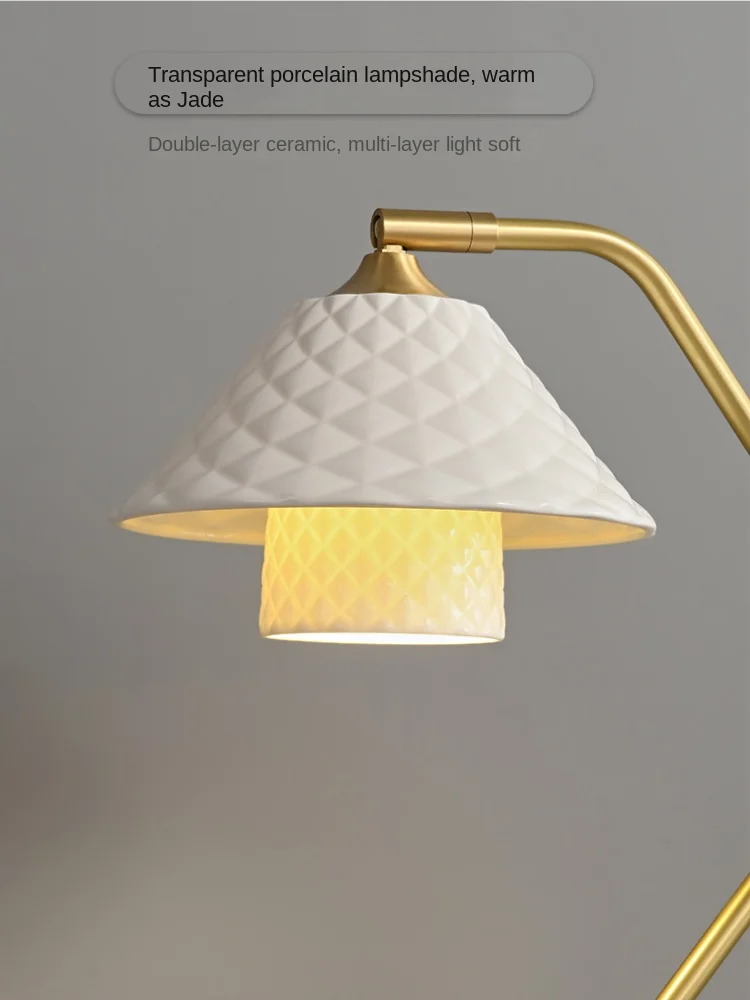 lampe de bureau en céramique cuivre avec angle réglable - Image 5