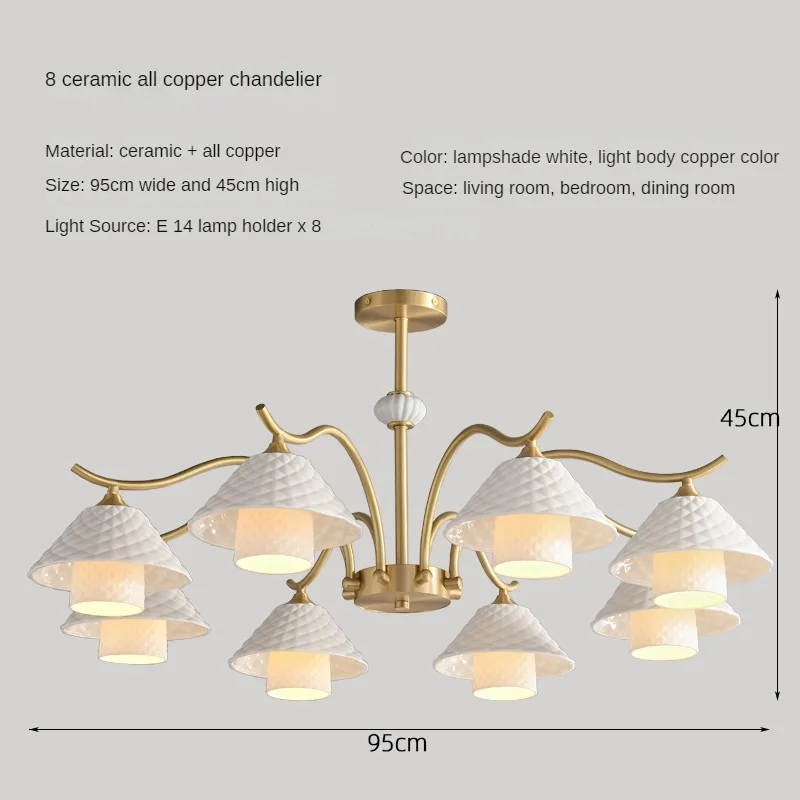 lampe de bureau en céramique cuivre avec angle réglable - Image 7