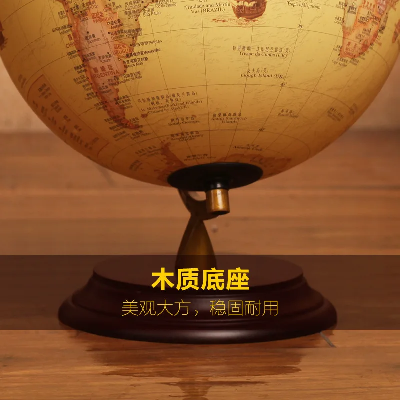 lampe de bureau globe terrestre rotatif et carte géographique - Image 3
