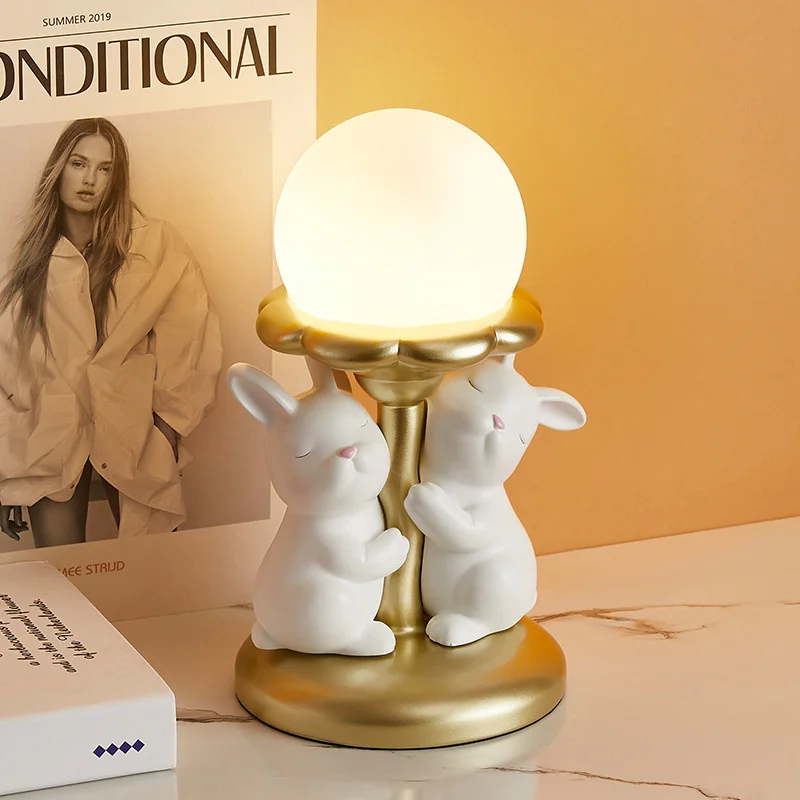 lampe de bureau kawaii lapin mignon décoration princesses cadeau luxe - Image 7