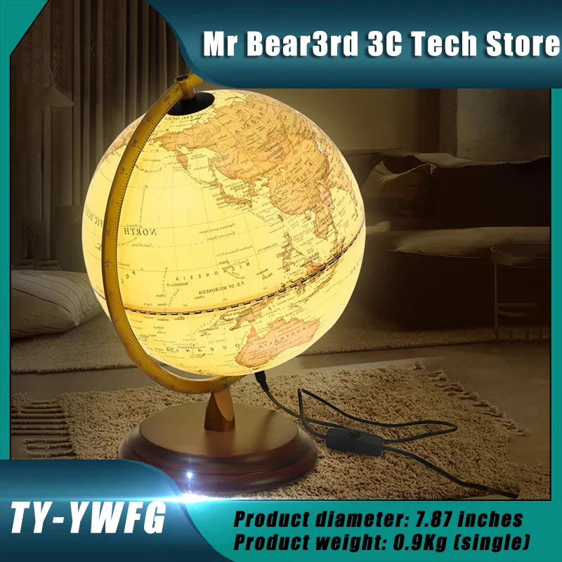 lampe de bureau led avec globe terrestre rotatif décoratif - Image 2