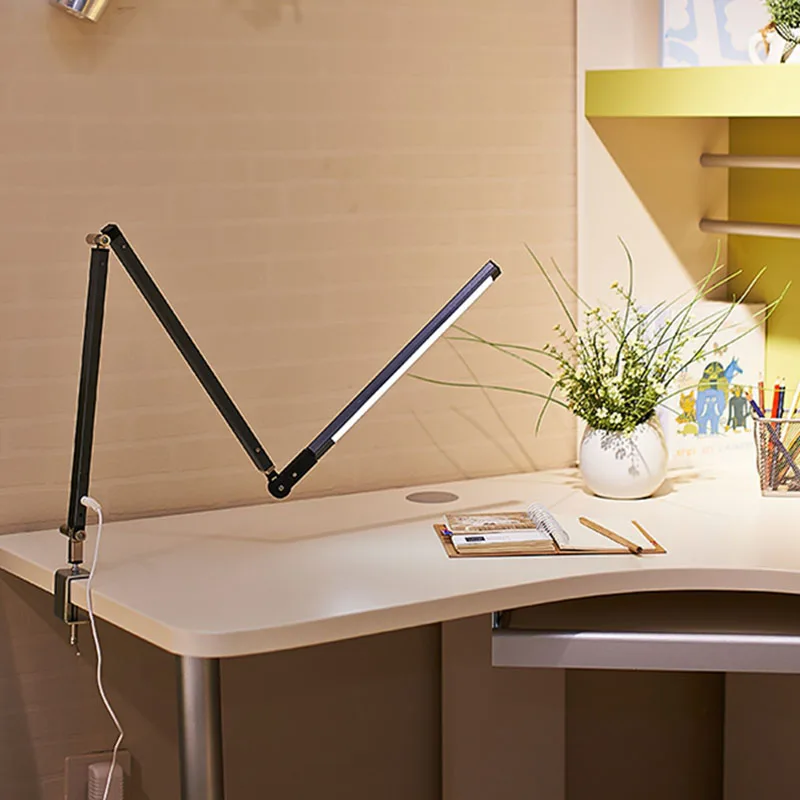 lampe de bureau led créative bras pivotant et intensité variable - Image 10
