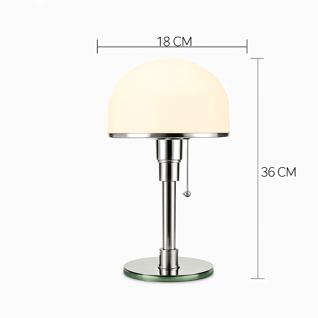 lampe de bureau led design nordique en verre et acier inoxydable - Image 7