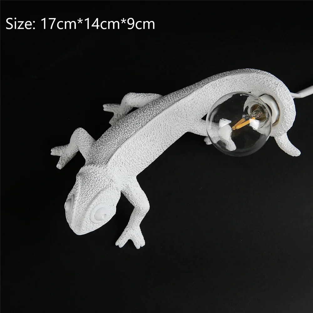 lampe de bureau lézard caméléon moderne et ludique en résine - Image 9
