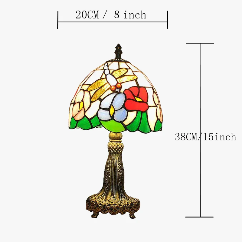 lampe de bureau libellule style tiffany cadeau original décoratif - Image 3