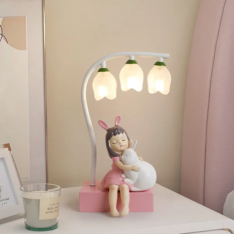 lampe de bureau pour enfants dessin animé lapin princesse mignon - Image 2