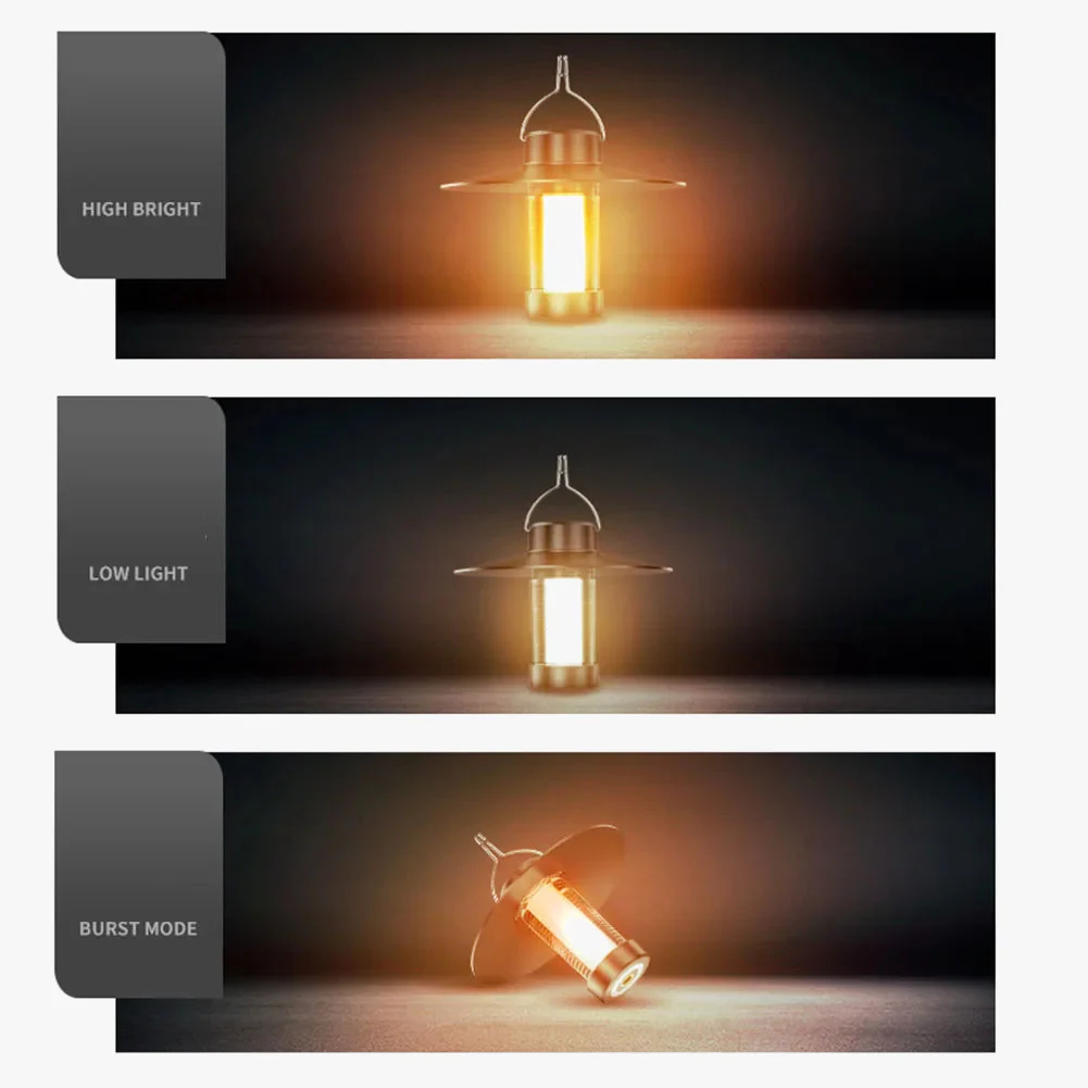 lampe de camping led d'urgence avec charge type c et intensité variable - Image 3