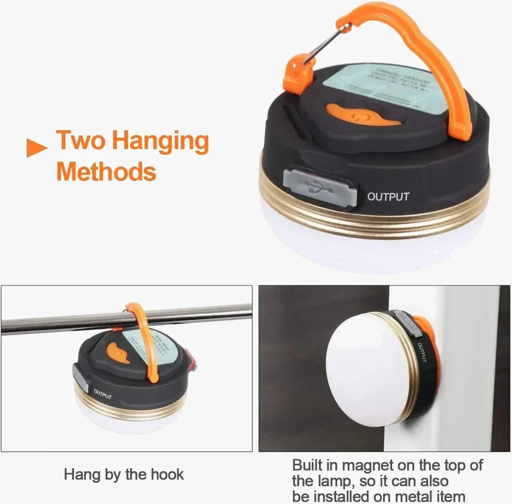 lampe de camping led rechargeable usb portable pour randonnée et nuit - Image 3