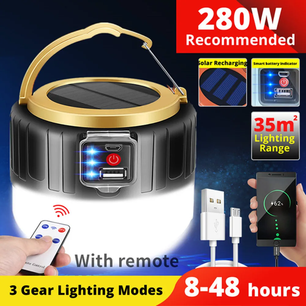 lampe de camping solaire led étanche rechargeable pour activités en extérieur - Image 8