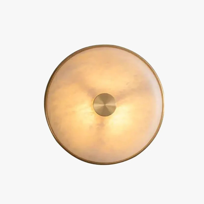 lampe de chevet créative en cuivre et marbre naturel à led - Image 6