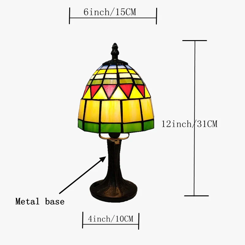 lampe de chevet en verre teinté style tiffany pour décoration élégante - Image 3