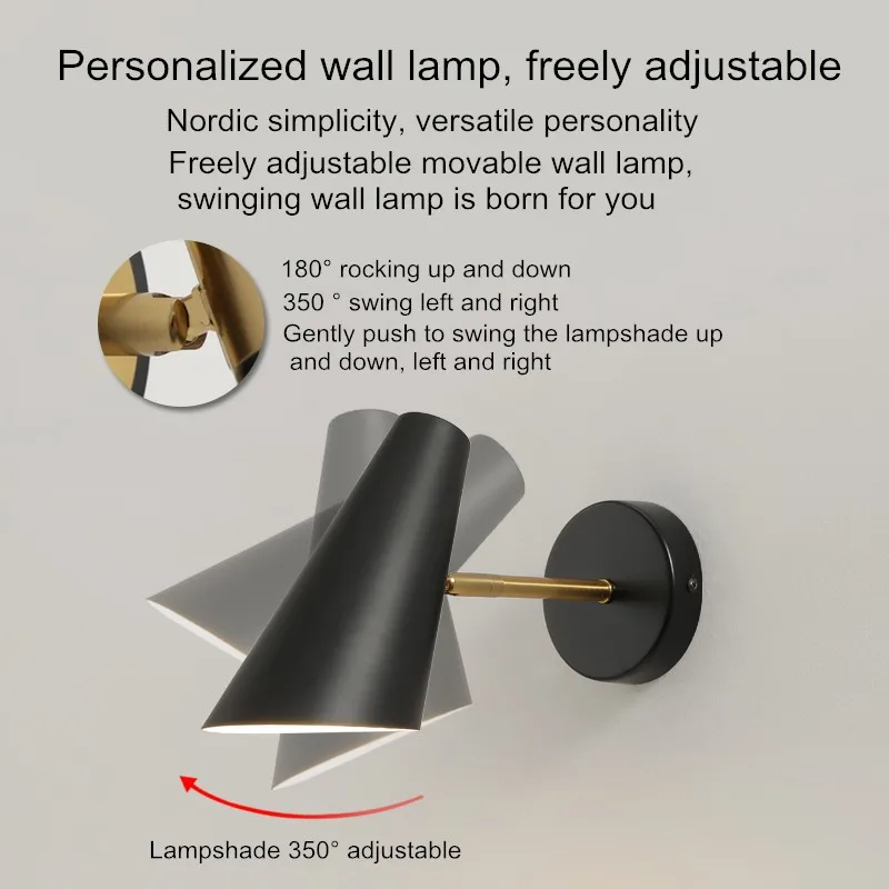 lampe de chevet nordique moderne avec interrupteur créatif et mobile - Image 4