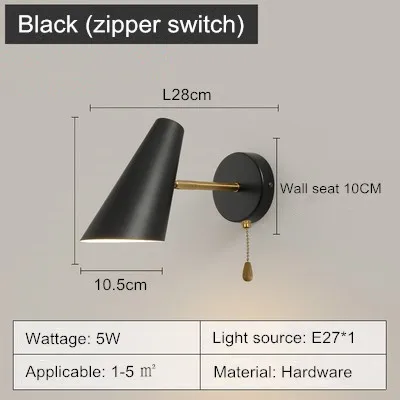lampe de chevet nordique moderne avec interrupteur créatif et mobile - Image 6