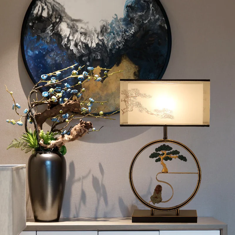 lampe de chevet rétro style chinois pour décoration intérieure - Image 4