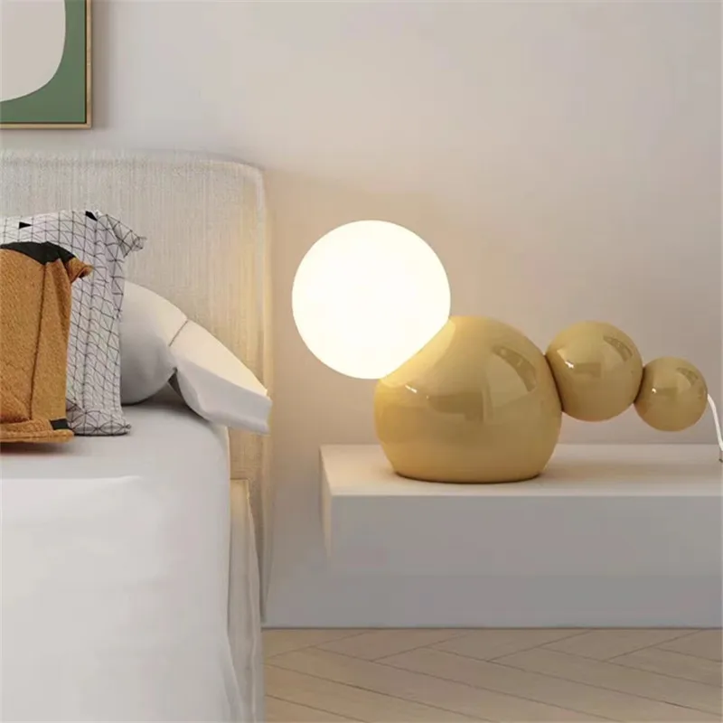 lampe de chevet ronde en verre pour décoration intérieure - Image 3
