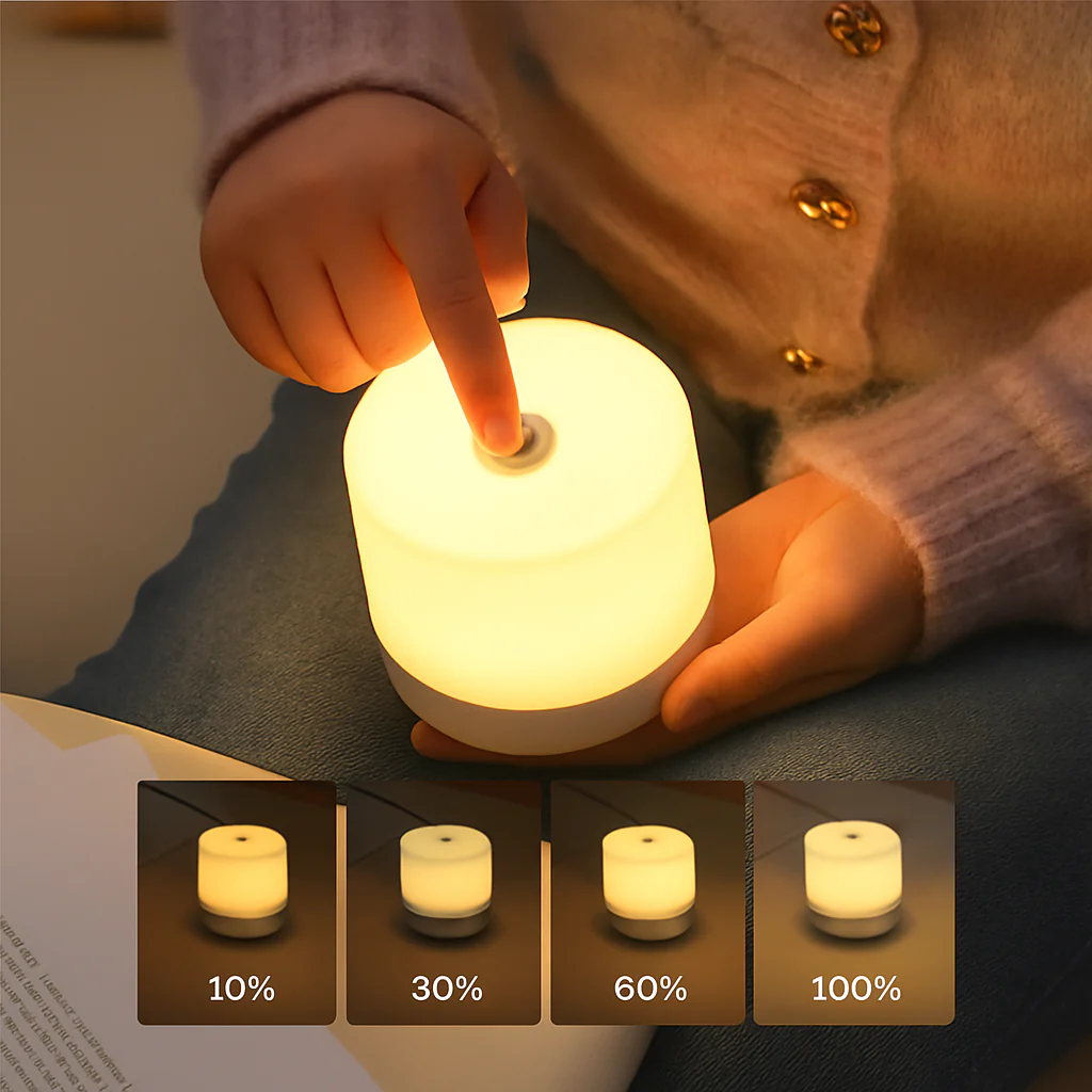 lampe de chevet tactile usb à intensité variable pour lecture et veilleuse - Image 2