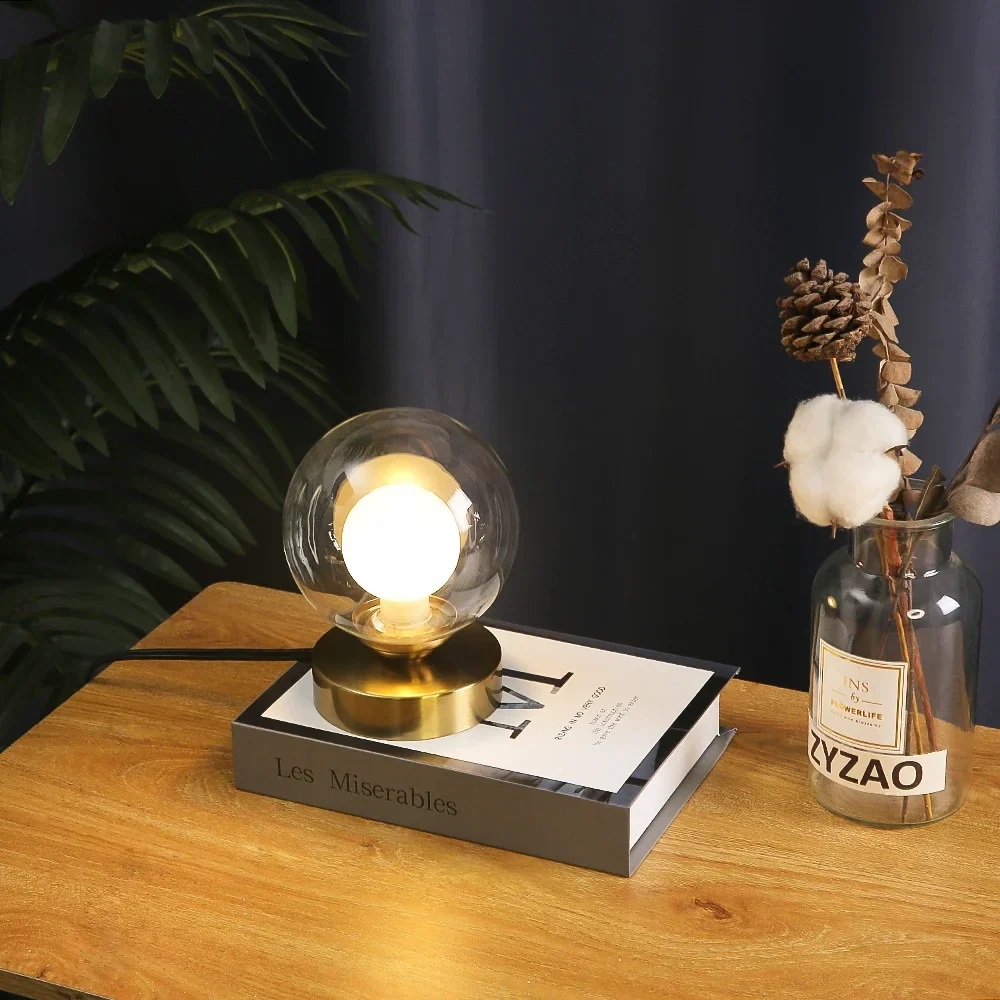 lampe de lecture led en verre doré pour décoration intérieure - Image 2