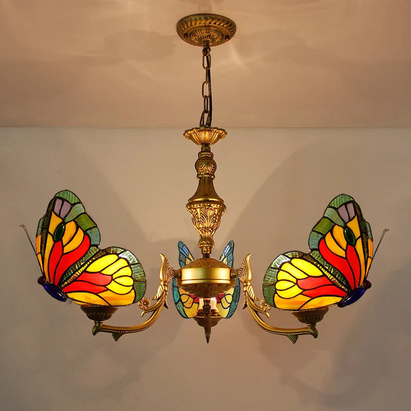 Lampe de luxe Style Tiffany en verre teinté - Image 10