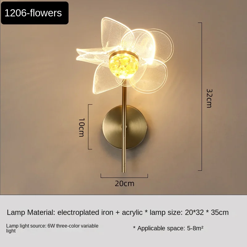 Lampe de applique murale LED en cristal nordique salon chambre fond applique murale couloir allée grenier lampes de chevet maison luminaire moderne - Image 10