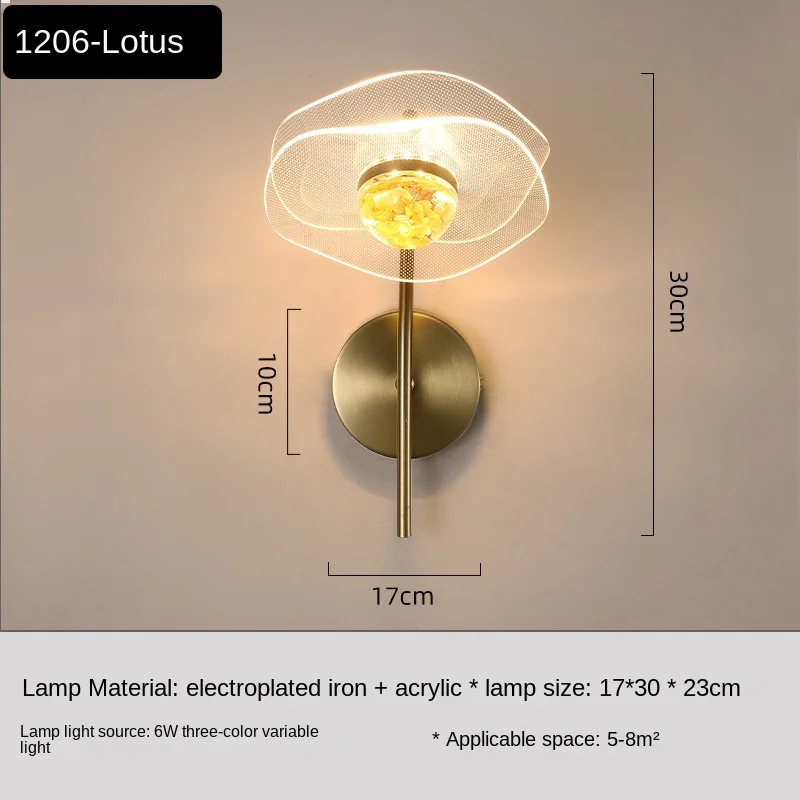 Lampe de applique murale LED en cristal nordique salon chambre fond applique murale couloir allée grenier lampes de chevet maison luminaire moderne - Image 9