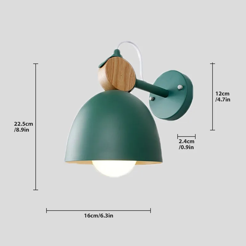 Lampe de applique murale LED nordique en bois Macaron lumière chambre chevet rotatif Deocr lampe salon couloir allée maison luminaire - Image 7