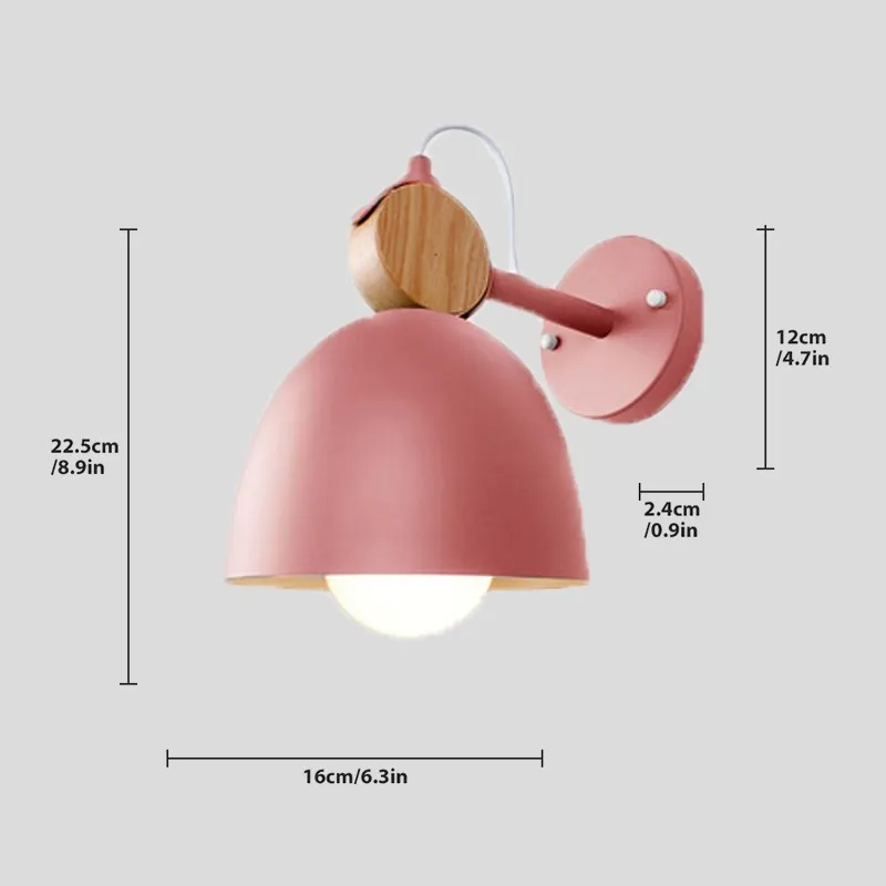 Lampe de applique murale LED nordique en bois Macaron lumière chambre chevet rotatif Deocr lampe salon couloir allée maison luminaire - Image 9