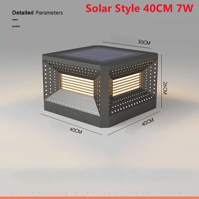 lampe de pelouse solaire moderne pour éclairage extérieur - Image 7