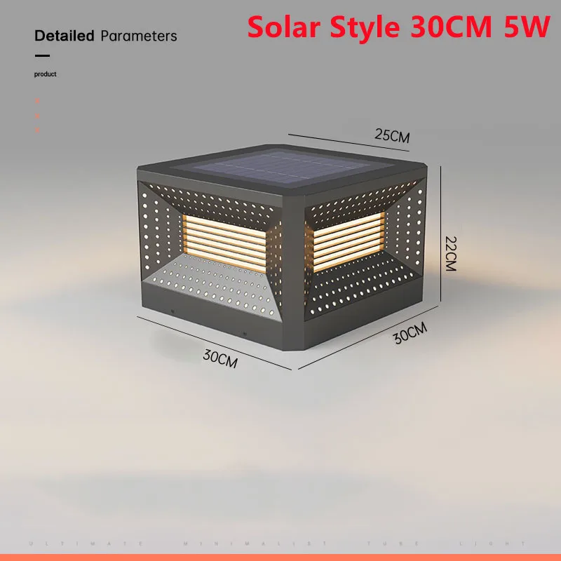 lampe de pelouse solaire moderne pour éclairage extérieur - Image 9