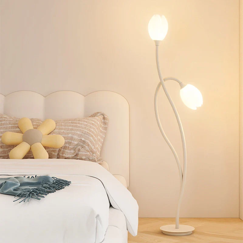 lampe de sol à led double tête en forme de fleur - Image 6