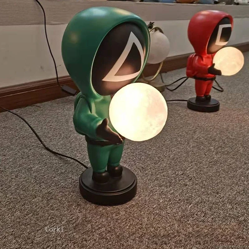 lampe de table astronautes design nordique veilleuse 3D décorative - Image 5