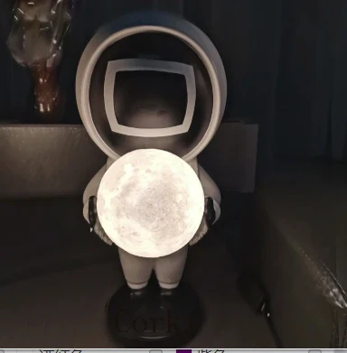 lampe de table astronautes design nordique veilleuse 3D décorative - Image 9