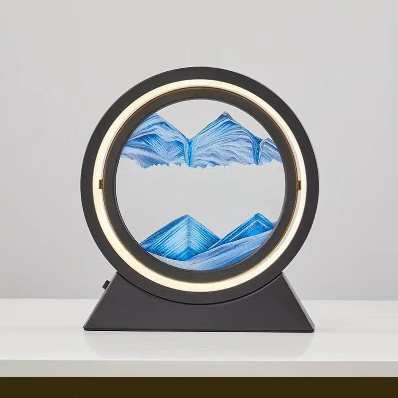 lampe de table créative avec sable mouvant 3D décoratif - Image 11