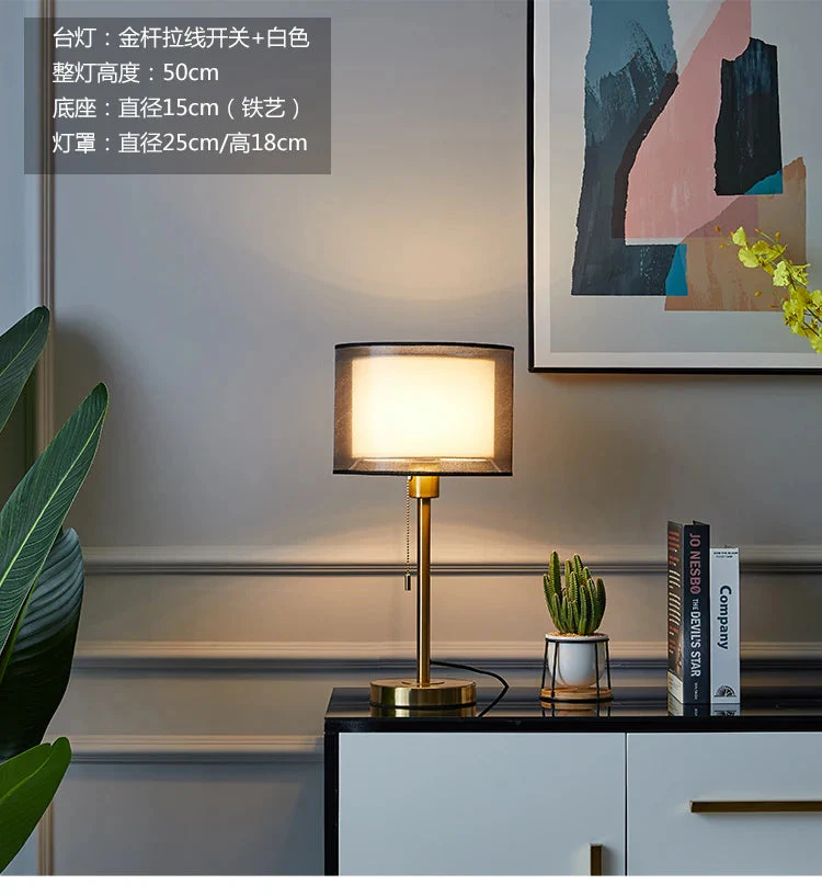 lampe de table en tissu vintage nordique design luxe - Image 10