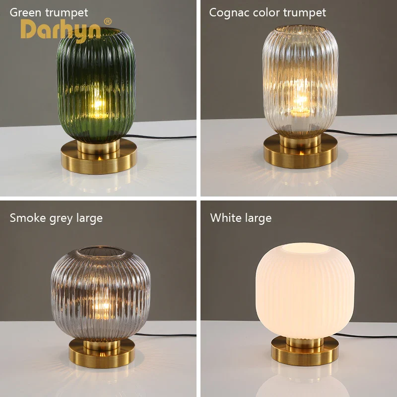 Lampe de Table en verre rétro - Image 3